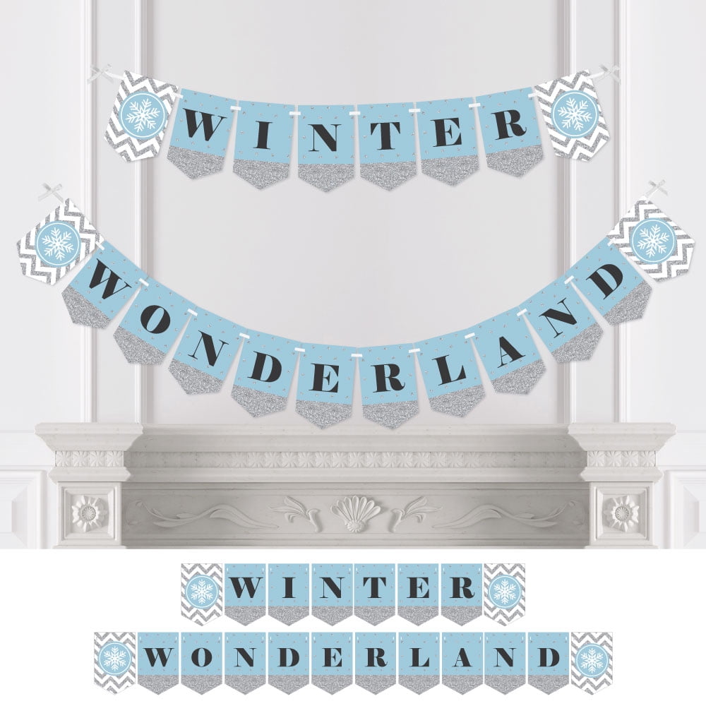 Winter Wonderland - Winter Wedding Bunting Banner - Snowflake Party Decorations - Winter Wonderland