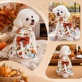 thumbnail image 4 of Thanksgiving Pet Dress,Soft Fabric Holiday Outfit with Bow Decor for Dogs & Cats,Easy On & Off,Pumpkin Prints Style,for Fall Party Pet Costume, 4 of 7