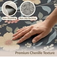 thumbnail image 6 of ODIKA 8'x10' Dark Floral Elegance with Art Nouveau Washable Area Rug Intricate Botanical Patterns Vintage Charm Non-Slip Chair-Friendly Mat for Dining Room, Large Office, Lounge, 6 of 7
