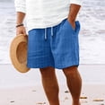 thumbnail image 1 of pstuiky Hombres bajos, Pantalones cortos rectos de cintura elástica con bolsillos sólidos informales para hombre Pantalones cortos de entrenamiento, 1 of 7