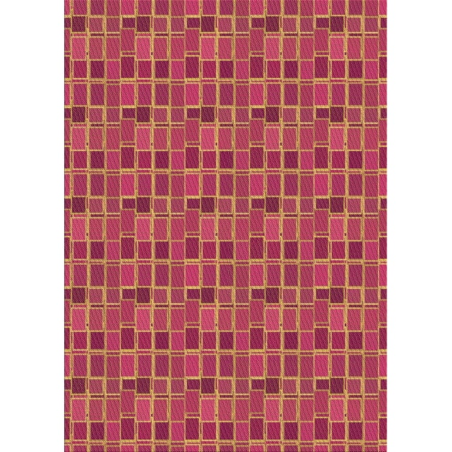 Ahgly Tapis Rectangulaire Lavable en Machine Intérieur Transitionnel Rouge Framboise, 5 Pieds x 8 Pieds