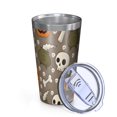 thumbnail image 2 of 16oz Tumblers Halloween Skulls Pumpkins and Cauldrons Stainless Steel Vacuum Insulated Double Wall Travel Tumbler Cups Mug with Lid and Straw,Cleaning Brush for Coffee,Tea, 2 of 4