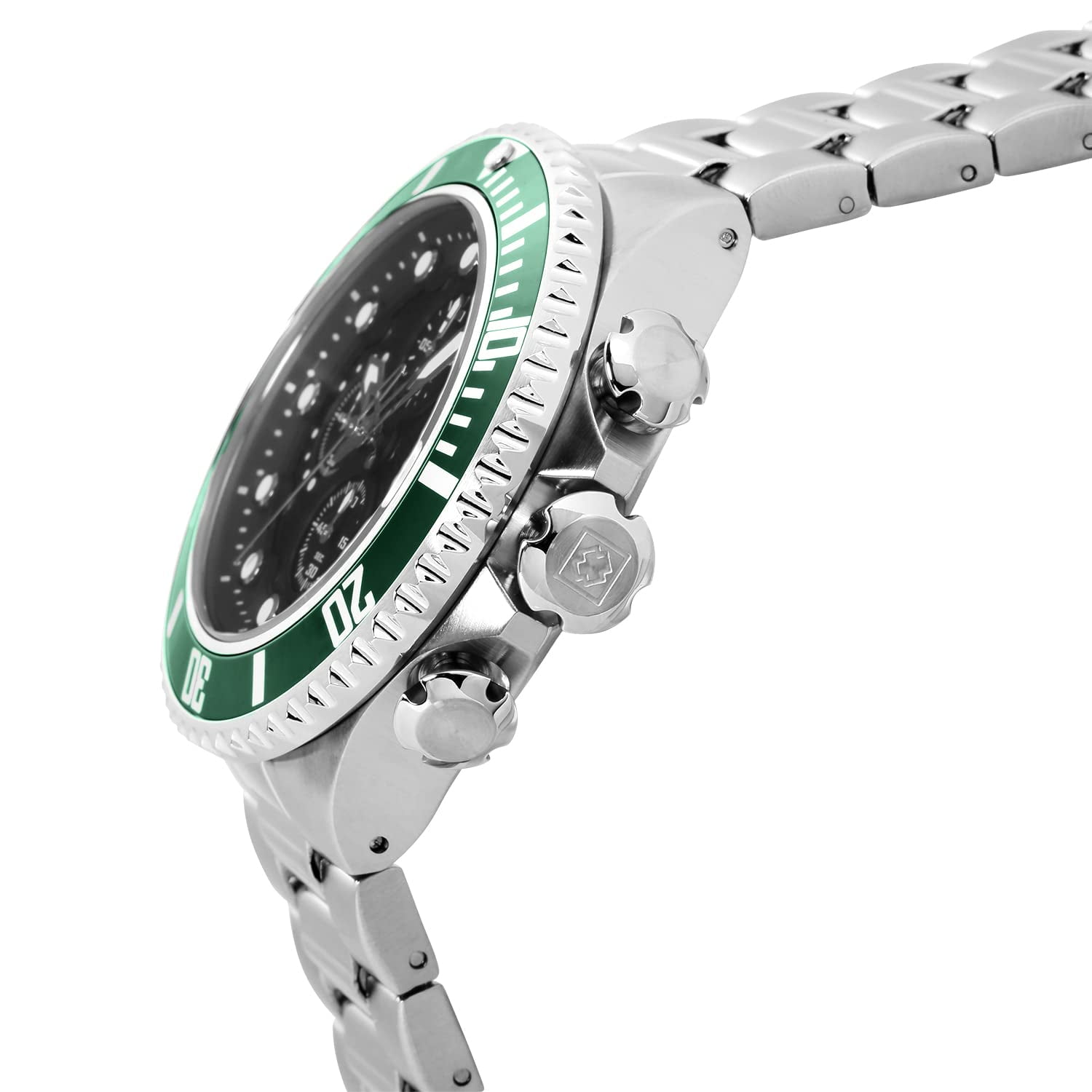 Invicta 18908 Men s Pro Diver Gunmetal Textured Dial Steel Bracelet Chronograph Dive Watch Walmart