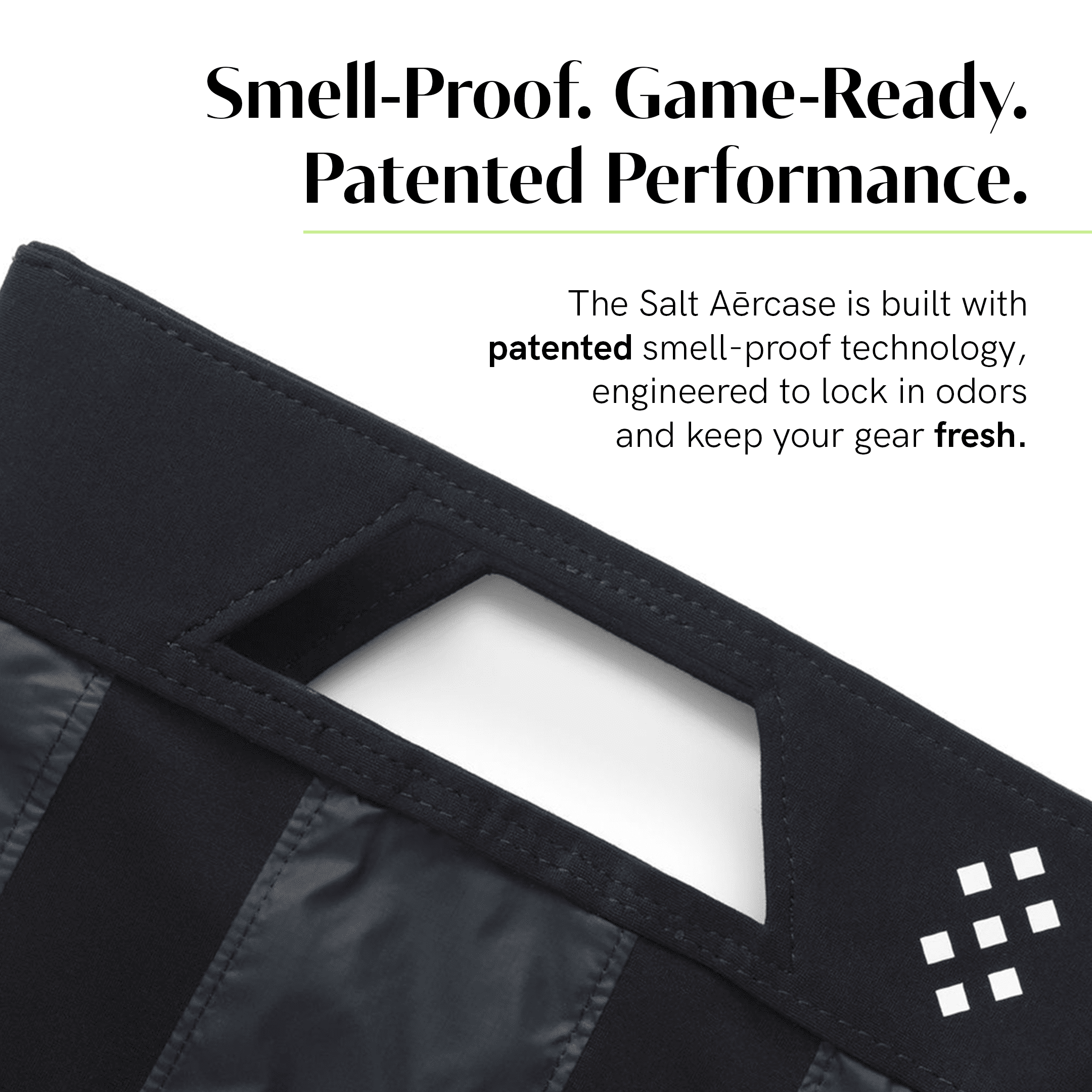Salt Aērcase Smell Proof Cleat Bag – XL Size - Athletic Soccer & Golf Shoe Bag for Smelly Cleats & Gym Shoes- Durable, Water-Resistant, & Easy to Clean