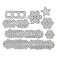 thumbnail image 2 of Christmas Die Cuts, Precise and Clear Patterns Snowflake and Pine Leaf Shapes Metal Template Molds High Hardness  for Scrapbooking, 2 of 7