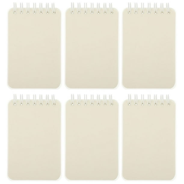 Bloc de notas de bolsillo para estudiantes, cuaderno en espiral, Mini cuaderno en espiral de bolsillo, cuaderno de bocetos, 6 uds.