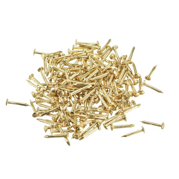Clavos Pequeños de Acero al Carbono Unique Bargains Tono Latón 200Uds