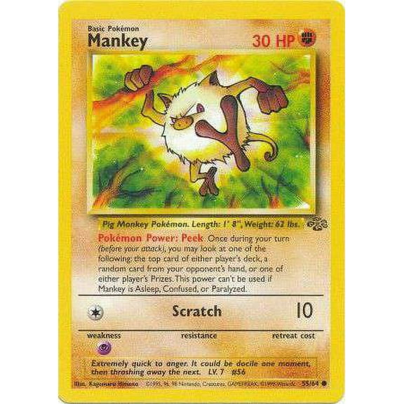 Pokemon Jungle Mankey #55