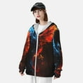 thumbnail image 3 of Balery Red And Blue Fire Bird Sudadera ligera de manga larga con capucha y protección solar UPF 50+ para hombre y mujer, ideal para pesca y running-3X-Large, 3 of 7