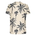 thumbnail image 4 of snilers Big and Tall T Shirts for Men Stretchy Crew Neck Casual Tops Summer Beach Hawaii Palm Graphic Print Athletic Muscle Tees Pullover, 4 of 5