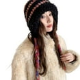 thumbnail image 3 of Women's Sherpa Lined Knit Hat with Ear Covers, Winter Beanie for Cold Weather, 3 of 6