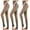 Khaki 7, variant on 3 Pairs Fleece Lined Tights for Women, Winter Warm Pantyhose Leggings Elastic Thick Thermal Tights