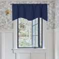 thumbnail image 6 of Howarmer Solid Color Polyester Valance Curtains with Rod Pocket ( Navy ), 6 of 6