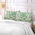 thumbnail image 5 of Green Red Succulent Pillowcase King Size, Super Soft Pillow Shams Covers, Plush Cozy Pillow Cases with Zipper, 20" X 40"（484） Home Decor Gifts, 5 of 6
