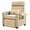 Style B, variant on Outdoor Recliner with Independent Adjustable Back & Footrest Wicker Patio Reclining Chair with Flip Table Comfortable Lounge Chair & Thick Cushion for Deck, Porch