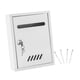 thumbnail image 5 of Buzón de pared con cerradura y 2 llaves, de hierro, para el hogar. Blanco, 5 of 9