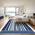 thumbnail image 3 of ODIKA 4'x6' Machine Washable Non-Slip Area Rug, Geometric Navy Blue High Traffic Rug, Blue, 1083162, 3 of 7