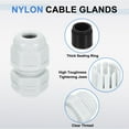 thumbnail image 3 of 3Pack NPT 1/4" Nylon Cable Glands, Waterproof Adjustable Wire Grommet, Gray, 3 of 6