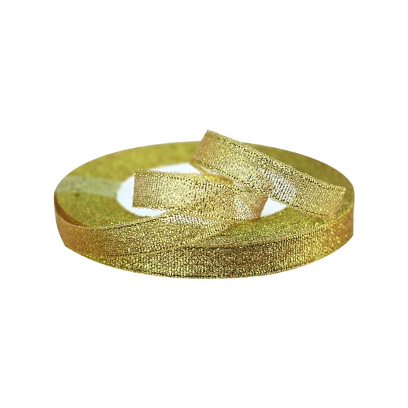 0.4in Wide Metallic Glitter Ribbon,Christmas Tree Bow Ribbon,Gift Bow for Birthday,Wedding Party