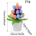 thumbnail image 1 of IumwxzEaster Egg Potted Tree Colorful Mini Tabletop Foam Decor Spring Ornaments Lightweight Party Centerpiece Window Shelf Display 1 Piece, 1 of 1