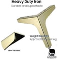 thumbnail image 3 of 7 inch metal furniture legs, set of 4 modern iron diamond triangle furniture feet, 3 of 5