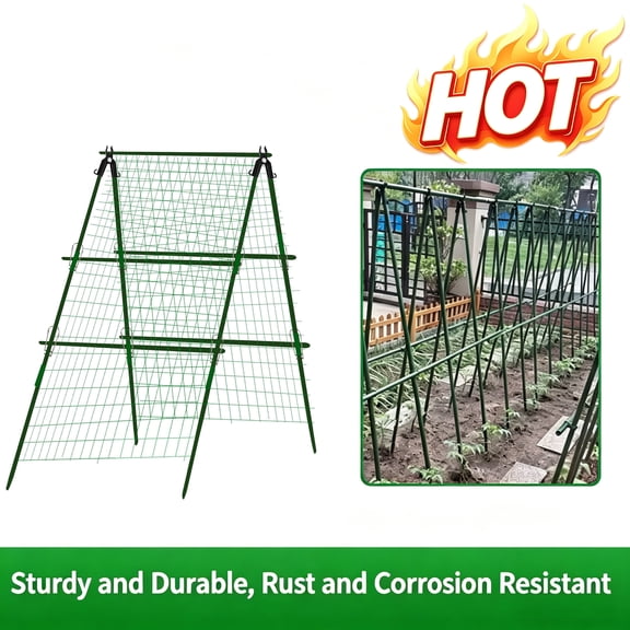 Guodhu Garden Cucumber Trellis for Climbing Plants Outdoor, 4 FT Tall Metal Arch Plant Support Trellises for Vegetable Fruit Flower Vine Plant,trellis for climbing plants outdoor on clearance(green)