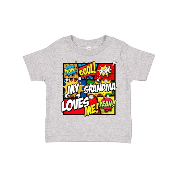 Inktastic My Grandma Loves Me Superhero Boys or Girls Toddler T-Shirt