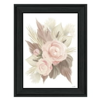 Trendy Decor 4U "BOHEMIAN BOUQUET" Framed Wall Art, Modern Home Décor Black Framed Print for Living Room, Bedroom & Farmhouse Wall Decoration by House Fenway 15"x19"