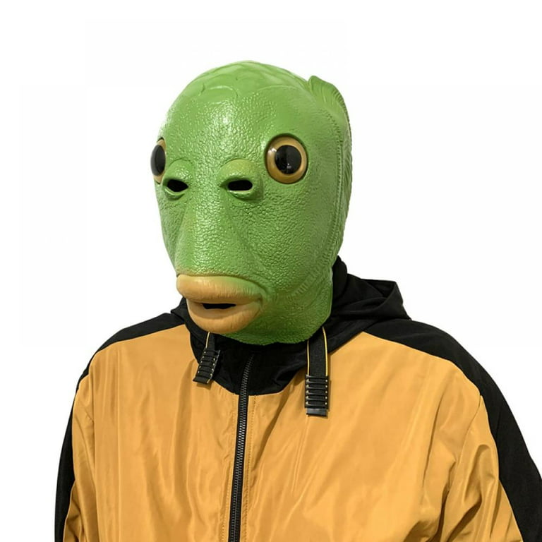 Green Fish Mask Animal, Fish Head Masks for Adults, Fish Head Costume  Adult, Funny Halloween Costumes for Men, Adults