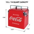 thumbnail image 7 of Coca-Cola Retro Ice Chest Cooler with Bottle Opener 13L (14 qt), Red and Silver, 7 of 7