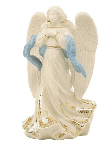 Lenox China Jewels ANGEL OF PEACE 6.5" Kneeling with Dove Porcelain Figurine 