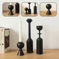 thumbnail image 3 of 1 portavelas decorativo de madera para el hogar (negro), 3 of 7