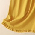 thumbnail image 4 of Cotton Linen Skirts for Women Spring Summer Beach Casual A Line Elastic High Waisted Flowy Midi Long Skirt Yellow XL(XL), 4 of 5