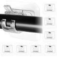 thumbnail image 3 of Curtain Hooks Ceiling Curtain Rod 10 Pcs Adhesive Shower Curtain Rod Holder Transparent Curtain Pole Bracket Drill-Free Install Adhesive Rod Mount Retainer Ceiling Hooks Ceiling Hook, 3 of 5