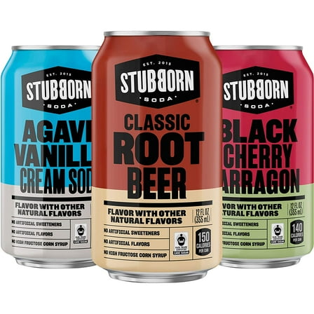 Stubborn Soda Variety Pack, 12 oz Cans, 12 Count