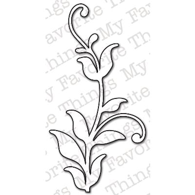 "Die-Namics Die-Leafy Flourish, 3""X1.5"""