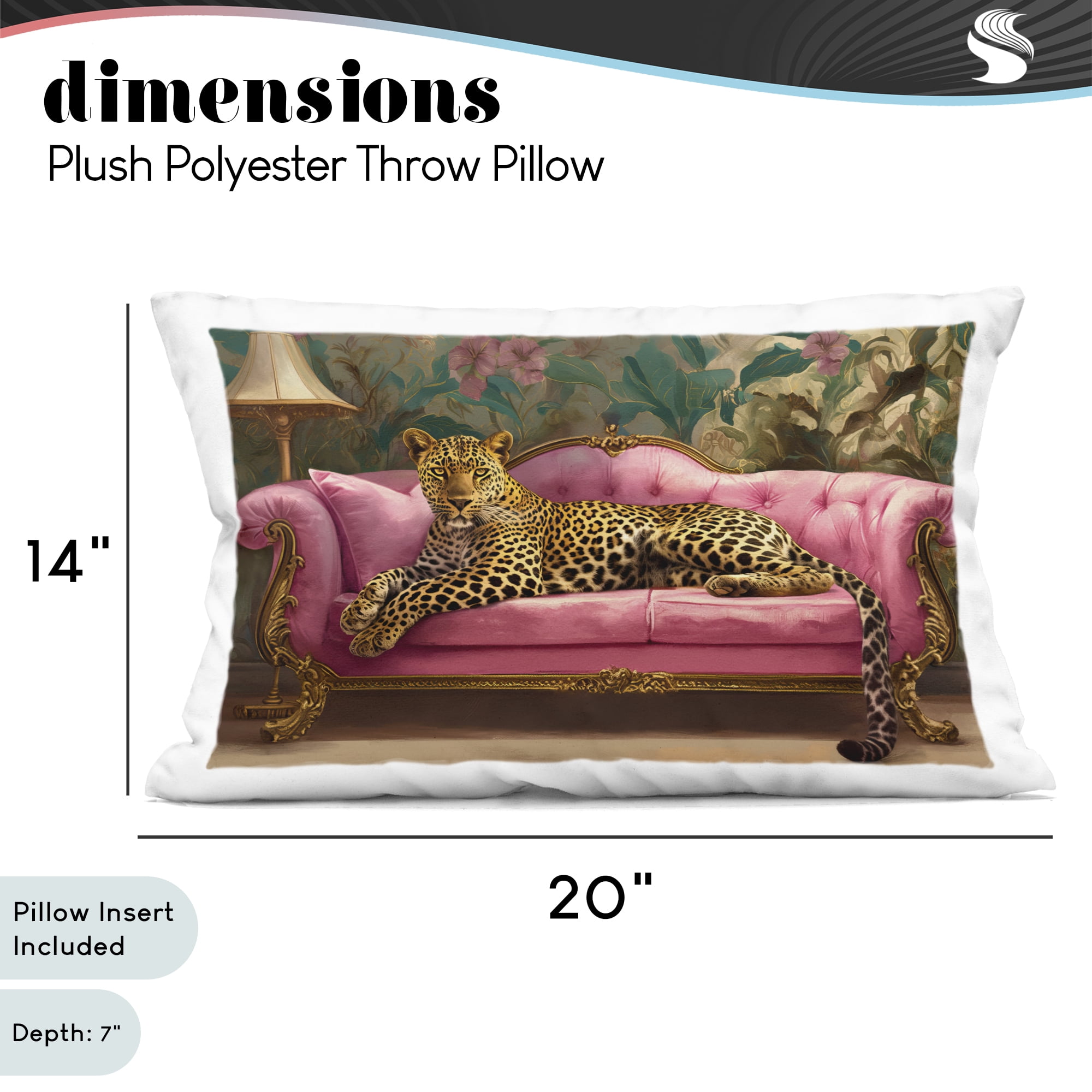 Stupell Industries Exotic Lounging Leopard Decorative Printed Throw Pillow, design by Tina LeCour
