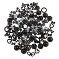 thumbnail image 1 of de de plástico para decoraciones de espalda plana para decoraciones de resina hechas Negro perfecl Parche de perlas, 1 of 8