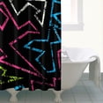 thumbnail image 4 of Minimalist Fashion Shower Curtain with Stylish Chic Modern Retro Vintage Geometric Abstract Design, Waterproof Fabric Bathroom Shower Curtain with Hooks, Machine Washable, Artistic Tie Dye, 4 of 5