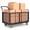 Black, variant on Heavy Duty 1800 lbs Platform Truck with Cage, 5-in-1 Foldable Push Cart Dolly, Large Flatbed Hand Truck for Grocery, Laundry, Stall & Storage