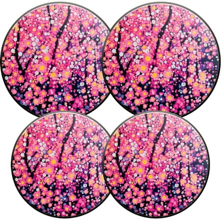 

Electric Stove Burner Covers 4 Pcs Round Gas Burner Cover 8 and 10 Inch Delicate Pink Cherry Blossom print