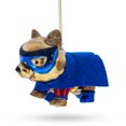thumbnail image 2 of Super Pup in Blue Cape Glass Christmas Ornament, 2 of 5