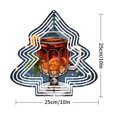 thumbnail image 3 of Metal Hanging Christmas Tree-Shaped Wind Decorations - Festive Garden Spinners with Elegant Swirling Patterns for Yard Decor, 3 of 7