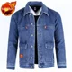 thumbnail image 3 of Abrigo vaquero para hombre, chaqueta vaquera con botones, talla grande, para mantenerse abrigado, estética Joker, a bordo, entrega rápida, precio bajo, moda, costo, LS, 3 of 5