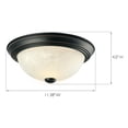 thumbnail image 3 of Design House 587519 Traditional 2 Pack 2-Light Indoor Dimmable Ceiling Light with Alabaster Glass for Bedroom Hallway Kitchen Dining Room, Oil Rubbed Bronze, 3 of 6