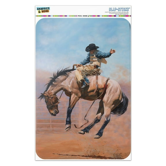 Saddle Bronc Horse Cowboy Riding Rodeo Event Home Business Office Sign
