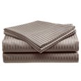 thumbnail image 2 of NC Home Dreamland dobby stripe ultra soft microfiber solid sheet set, Twin, Simply Taupe, 2 of 2