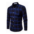 thumbnail image 1 of Camisa A Cuadros Informal De Manga Larga Para Hombre, 1 of 8