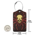 thumbnail image 4 of Naloa Red Skull Spider Luggage Tag for Suitcase Leather Baggage Tag with Stainless Steel Loop Privacy Cover for Women Men Girls-1, 4 of 5