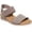 Gray, variant on Women's Desert Kiss-Stretch Quarter Strap Sandal Flat, Taupe, 9.5 M US